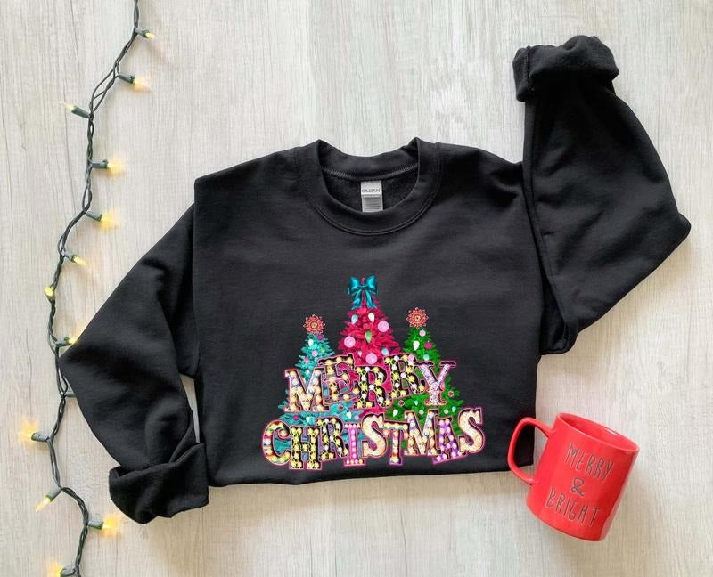 Christmas Sweatshirt, Christmas Sweatshirts , Christmas Gift Women, Merry Christmas Hoodie Clothes Sleeve Clothes Sleeve