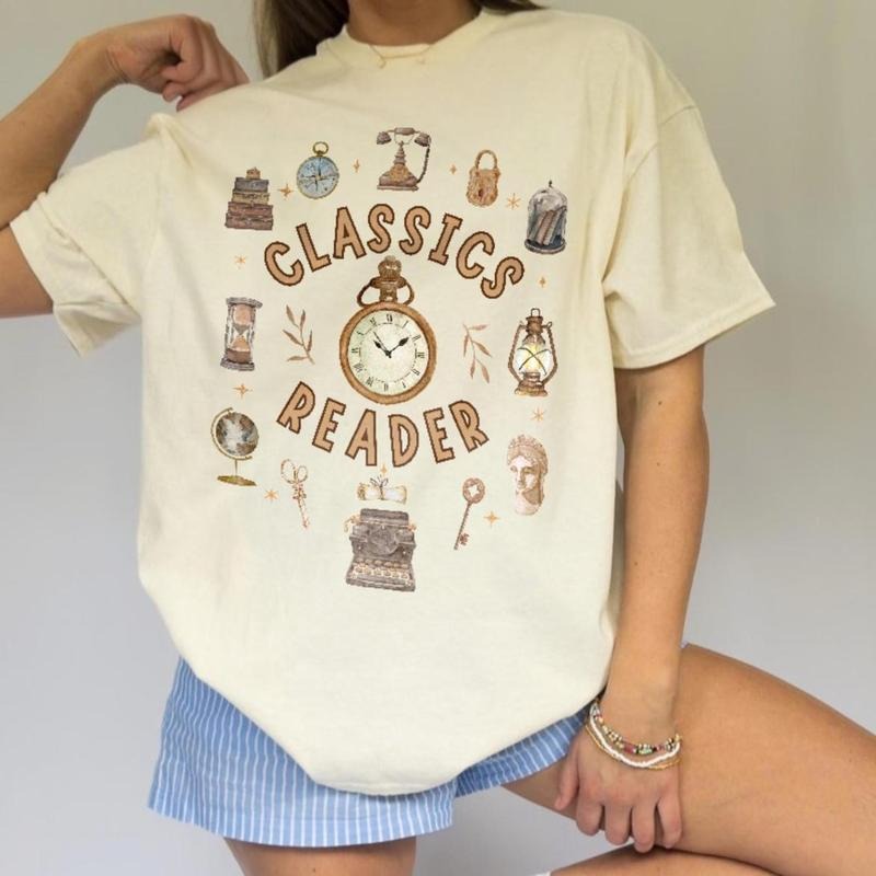 Classics Book Reader, Book Lover Shirt & Gift For Women, Booktok Reading, Bookish Gifts, Bookworm Reader, Bookstagram Book Club