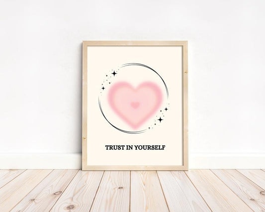 Colorful Heart Poster, Spiritual Message Art, Pink Wall Decor New Room, Happy Spring Decor, Gifts For Bff Besties Wall Decor, Poster Prints No Frame, Wall Hanging Decor, Outdoor Wall Art, Gifts For Birthday Landscape Ornaments