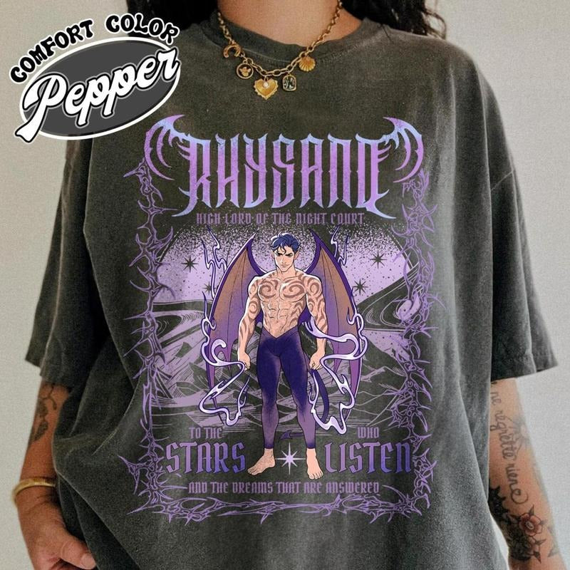 Comfort Color The Bat Boys Rhysand Shirt,Acotar Shirt Rhysand,Acotar The Night Court Illyrians Rhysand Shirt,Rhysand Fabric Oversized