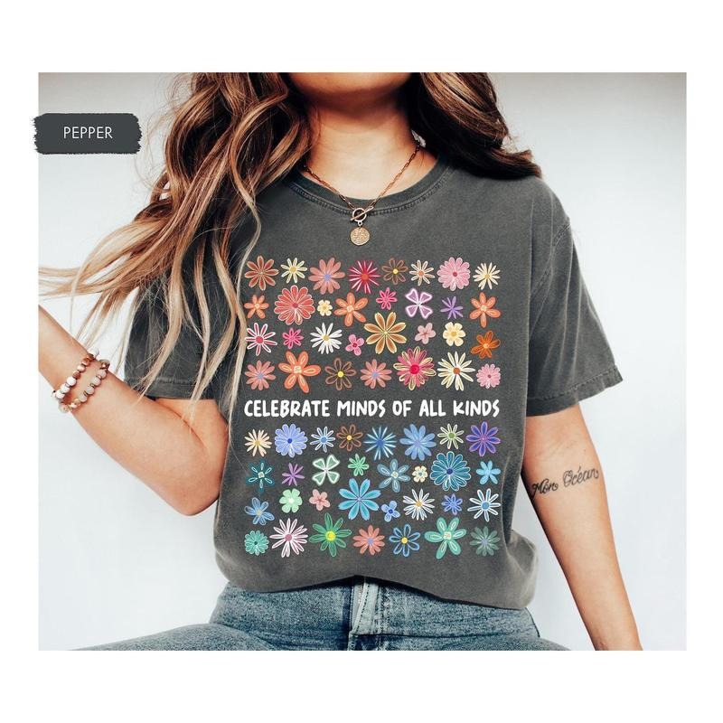 Comfort Colors Celebrate Minds of All Kinds Shirt, Autism Awareness Shirt, SPED Teacher Shirt, Special Education, Neurodiversity Shirt