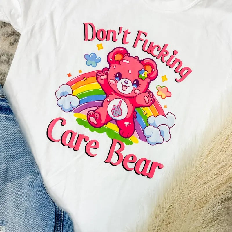 Comfort Colors Don't Care Bear Graphic Tee
