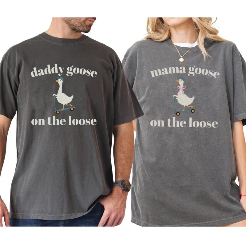 Comfort Colors Mama Goose T-Shirt, Silly Goose Shirt, Pregnancy Reveal Tee, Ultra Soft Cotton Tee, Everyday Casual Wear