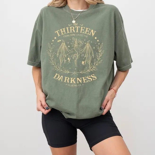 Comfort Colors Retro The Thirteen Throne Of Glass Shirt, From Darkness Claim Us Tshirt, Bookish Gift, Fantastic Reader Sweatshirt