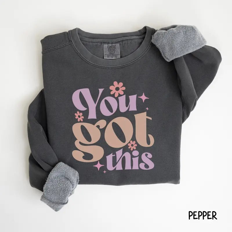 Comfort Colors Sweatshirt Mental Health You Got This Crewneck Retro Mental Health Awareness Mental Health Crewneck Love Club Teacher Mom TK43GN