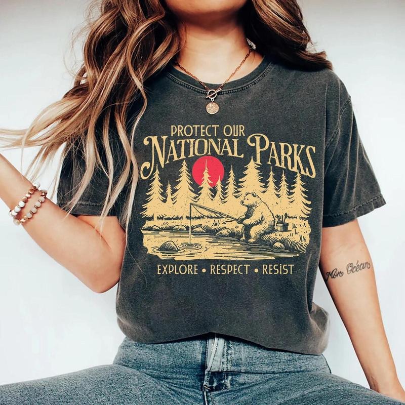 Comfort color Protect Our National Parks Shirt, Anti shirt, Resist Anti Shirt, Bear National Parks Support Tee, Subtle T-Shirt