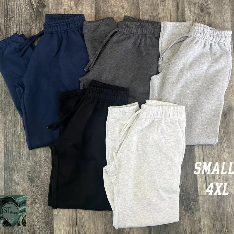 Comfy Jogger Pants Unisex Fleece Lined Drawstring Waist Large Pockets Cuffed Bottoms for Women - Pants Womenswear