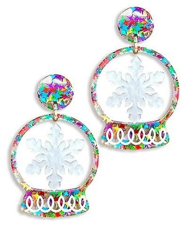 Confetti Snow Globe Earrings *Final Sale*