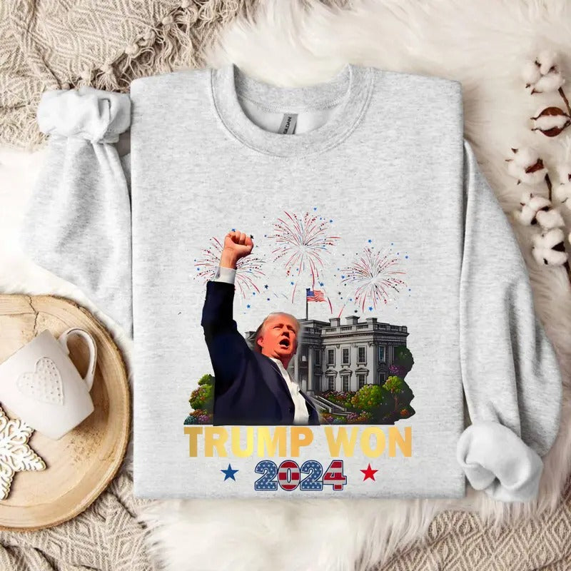 Congratulations Our Daddy Shirt, White House Trump 2024 Shirt, Funny Trump T-Shirt, Trump Sweatshirt, Trump Gift, Republican Gift, Funny Trump 2024 Tee Tops Menswear Pullover