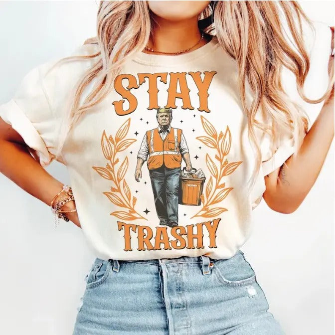 Cool Donald Trump as Garbage Collector Graphic Tee, Sweatshirt, Hoodie Size S-3XL,Gift For Women Top Womenswear Underwear Humen