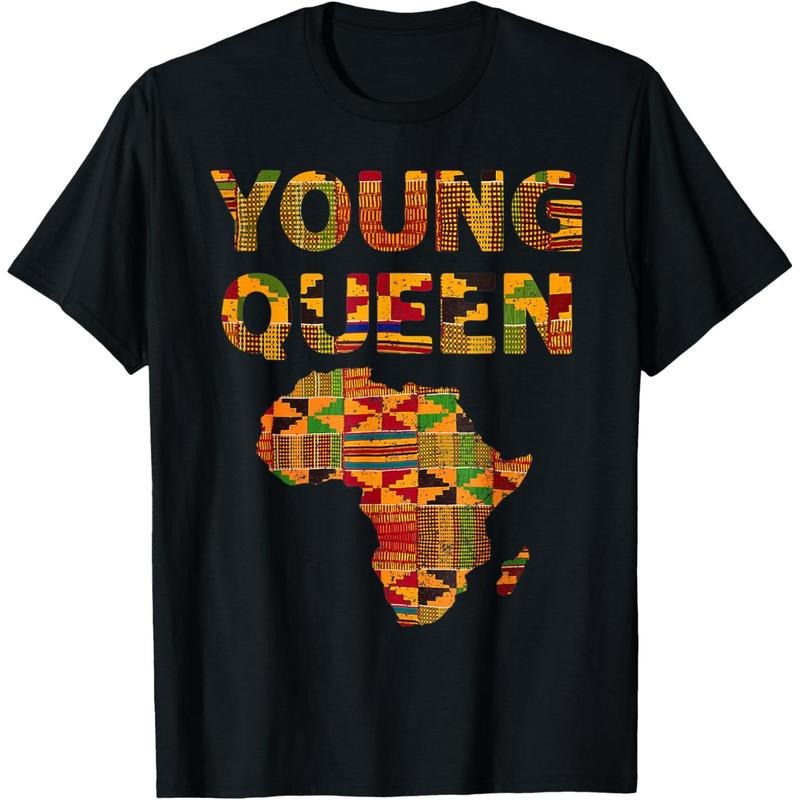 Cool Kente Cloth Art men African Print African Queen T-Shirt