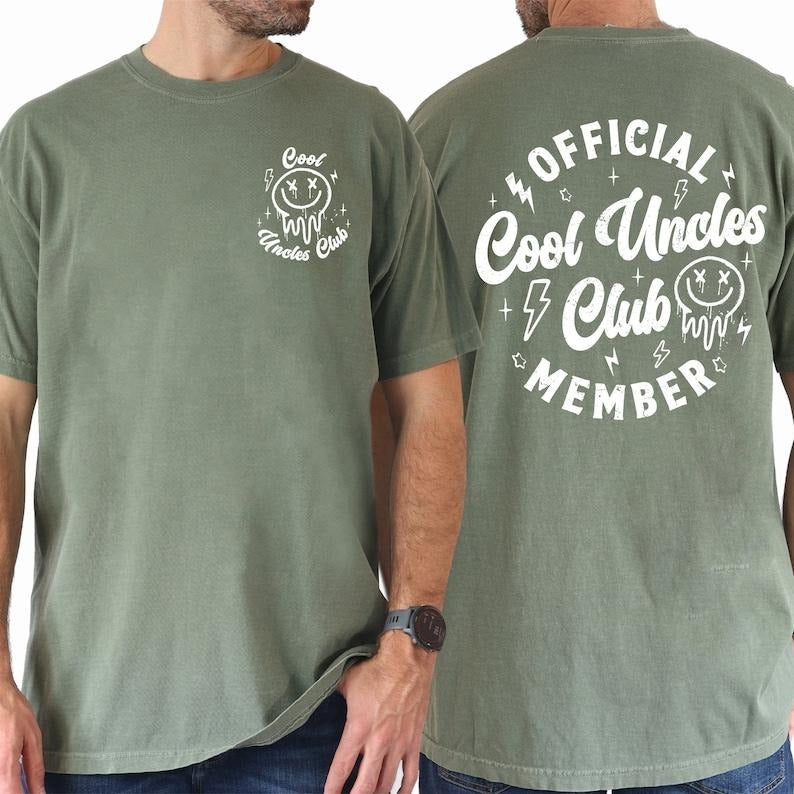 Cool Uncles Club Shirt for Men, Shirt for Uncle,Pregnancy Reveal,Cool Uncles Shirt for New Uncle,Uncle Sweatshirt,Fathers Day Hoodie, T-shirt and sweater 2 sides, Gifts for dad, grandpa