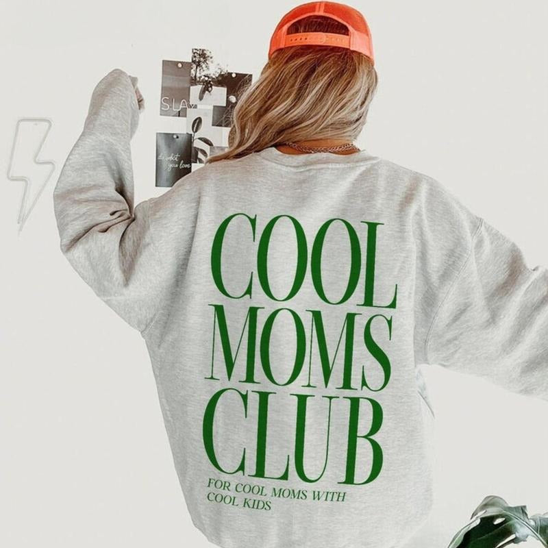 Cool moms club retro graphic sweatshirt for women, presents for mom, expecting mom gif