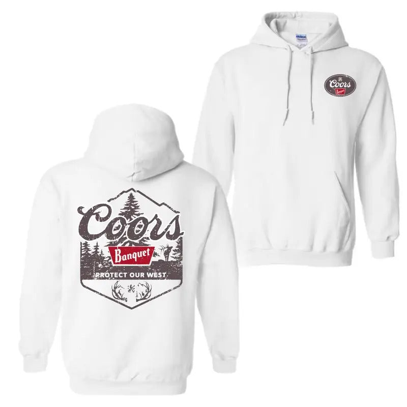 Coors Banquet Elk Hoodie Sweatshirt T-Shirt - Coors Hunting Hoodie - Coors Banquet Shirt For Men And Women
