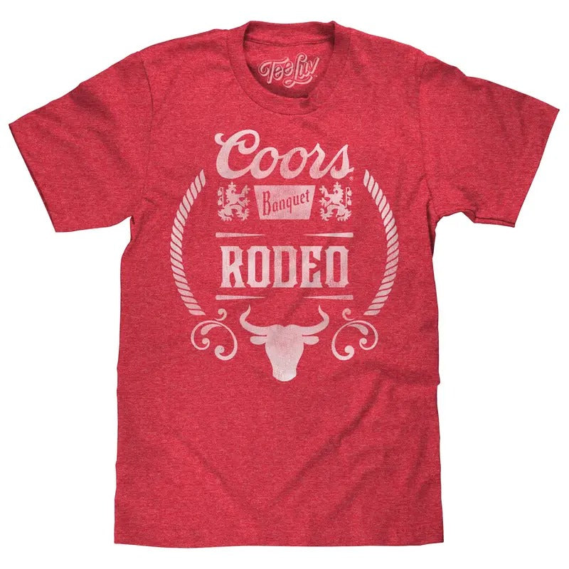 Coors Banquet Rodeo Bull Logo T-Shirt - Red