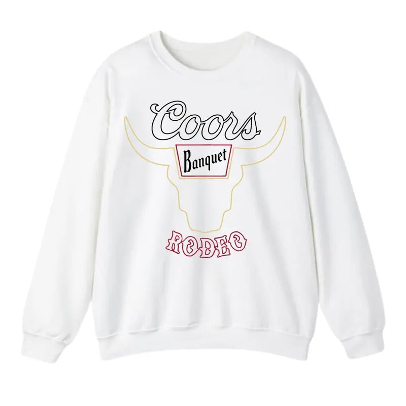 Coors Banquet Rodeo Sweatshirt, For Men And Women, Trendy Sweatshirt