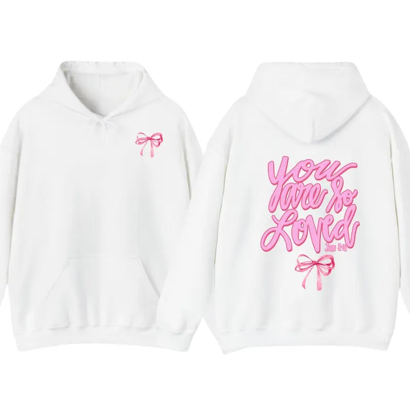 Coquette Christian Hoodie T-Shirt, Jesus Hoodie Pink Christian, Bow Hoodie Shirt Faith Hoodie. Jesus Gift For Her