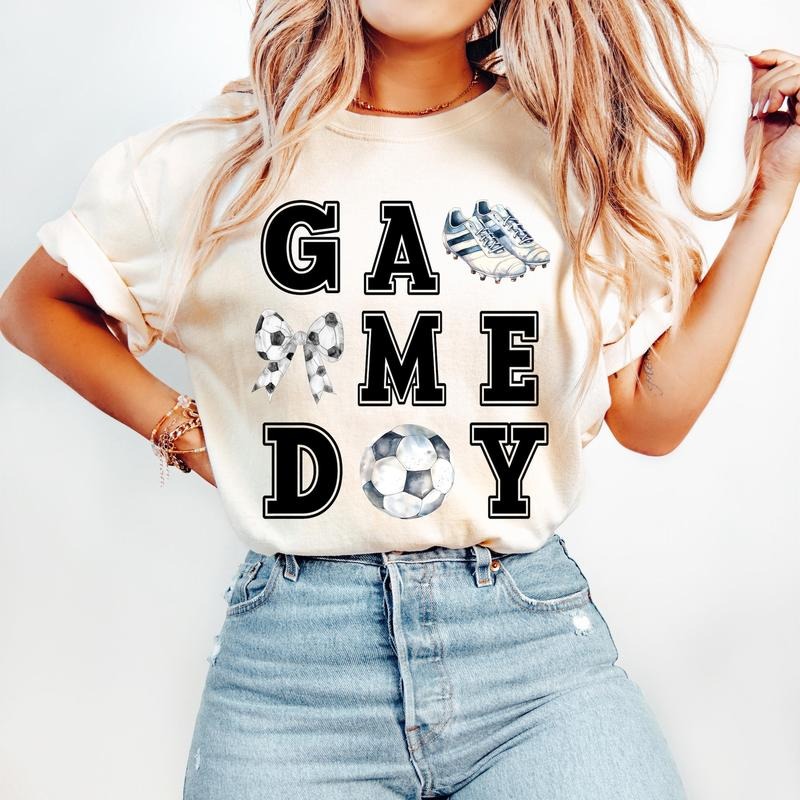 Coquette Soccer T-Shirt, Game Day T-Shirt, Soccer Mama T-Shirt, Soccer Mom T-Shirt, Sports T-Shirt