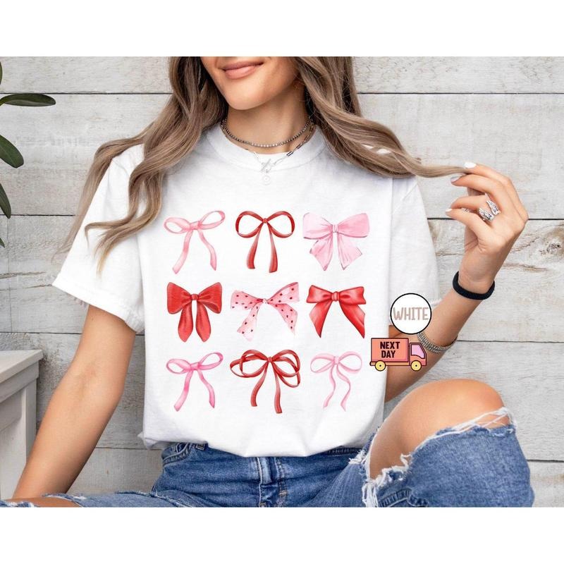 Coquette Valentine Shirt, Coquette Bow Shirt, Valentine Bow Shirt, Coquette Valentine Shirt, Valentine Gift for Girlfriend
