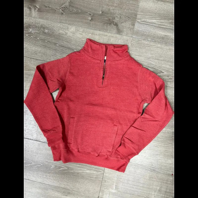 Coral Quarter Zip Pullover