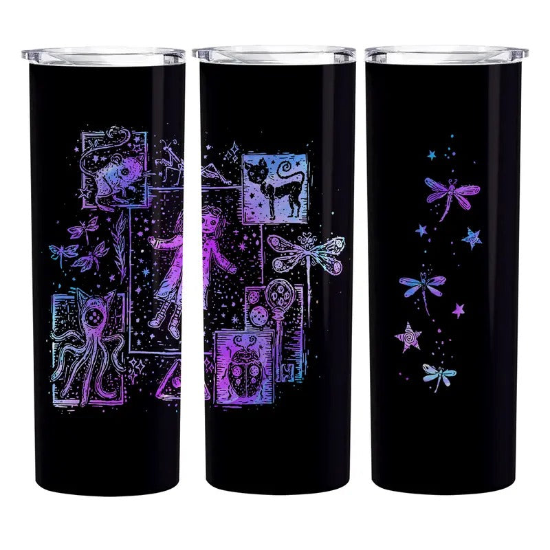 Coraline Dreaming Tunnel Color Inspired Tumbler, Skinny Tumbler, 20oz Tumbler, Tumblr Sublimation Metal