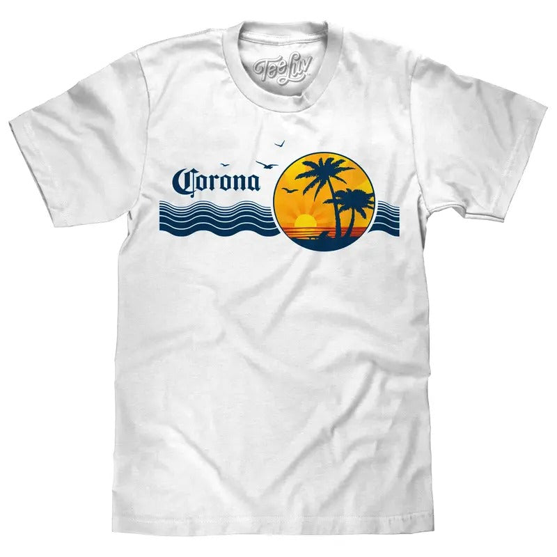 Corona Beer Palm Tree T-Shirt - White