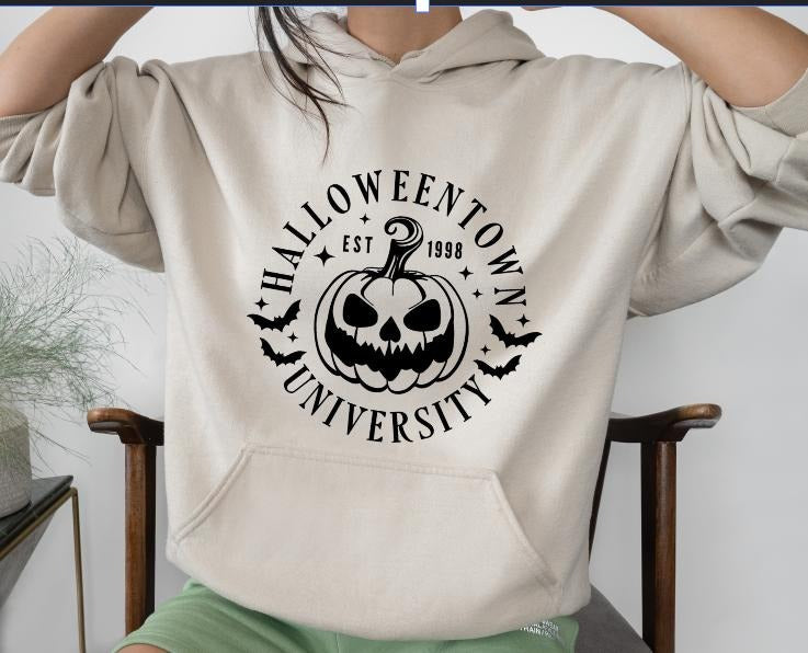 Cotton Halloween Town Crewneck Sweatshirt