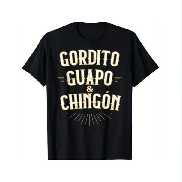 Cotton Short Sleeve T-Shirt Chubby, Handsome and Awesome - Funny Mexican sweatshirt