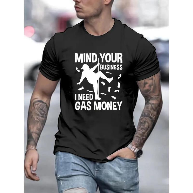 Cotton, Men's Creative Top, Casual Short Sleeve Crew Neck T-shirt, Men's Clothing For Summer Outdoor made in usa