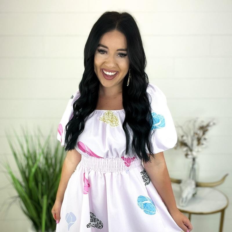 Cowboy Hat Puff Sleeve Dress