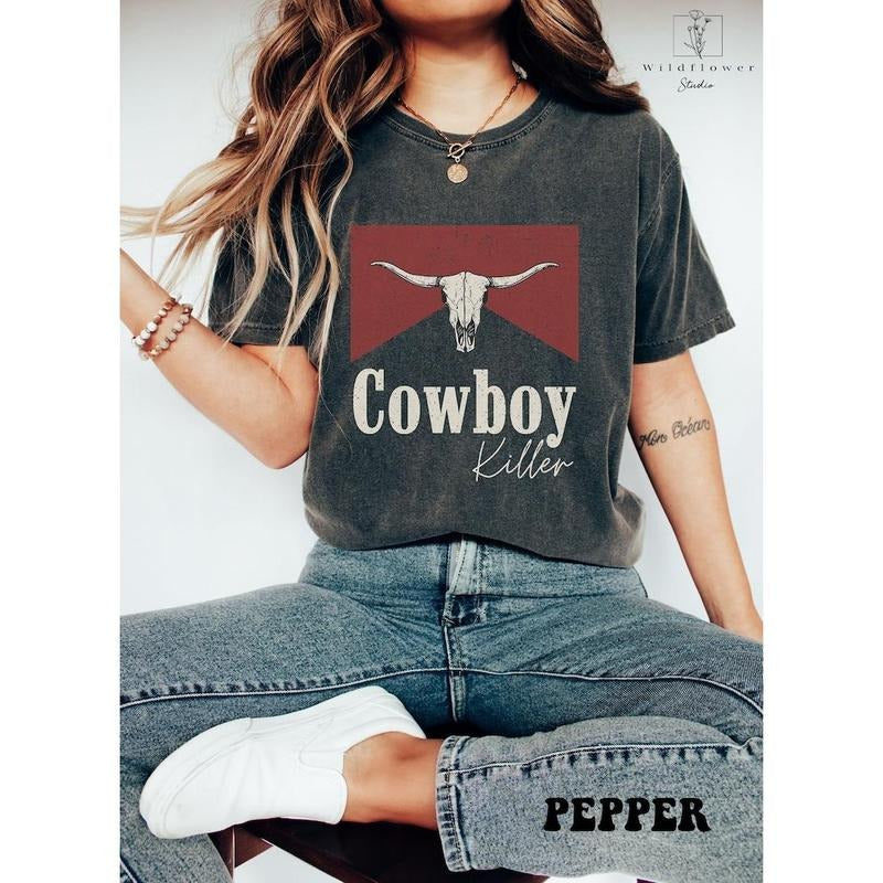Cowboy Killer Shirt, Rodeo Shirt, Western Graphic Tee, Oversized Graphic, gift for woman, man T-shirt, sweater Hoodie