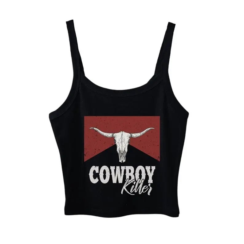 Cowboy Killers Crop Tank, Country Cowgirl Shirt, Western Crop Top, Rodeo T shirt, Country Music Top, Cowgirl Top