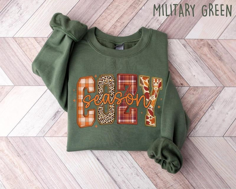 Cozy Season Sweatshirt Retro Fall Sweatshirt Get Cozy Sweatshirt Womens Fall Sweaters Fall Graphic Tee Women Fall Shirtsweater Weather T-shirt, sweater and Hoodie