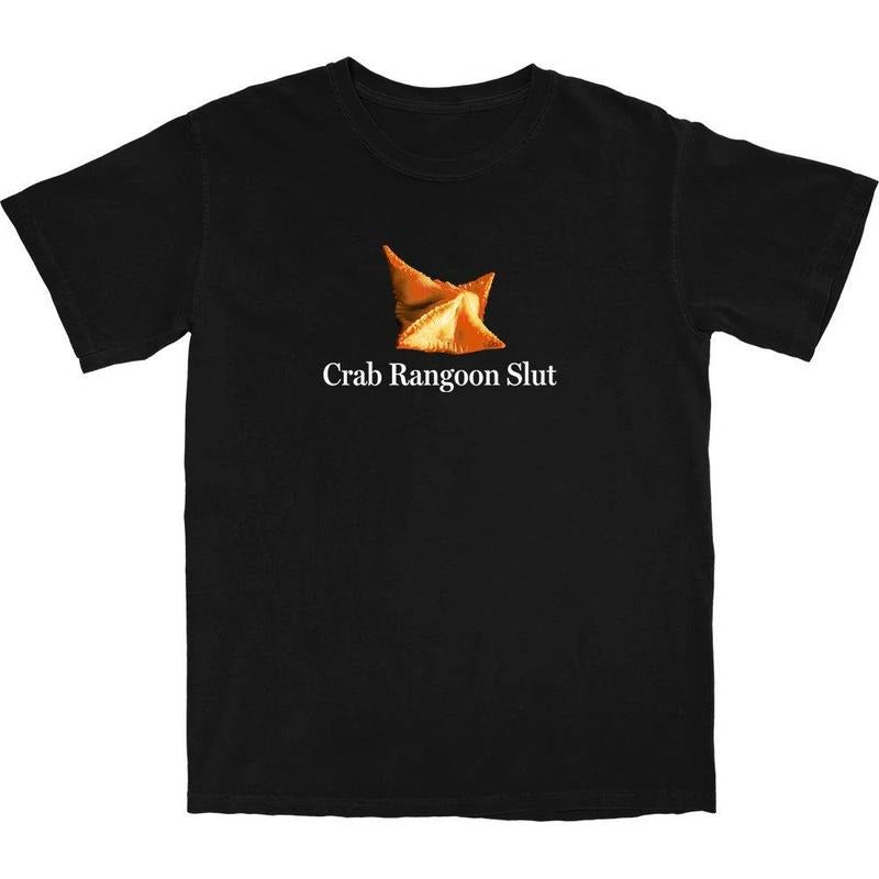 Crab Rangoon Slut Cotton Funny Casual Shortsleeve T-Shirt Menswear Top