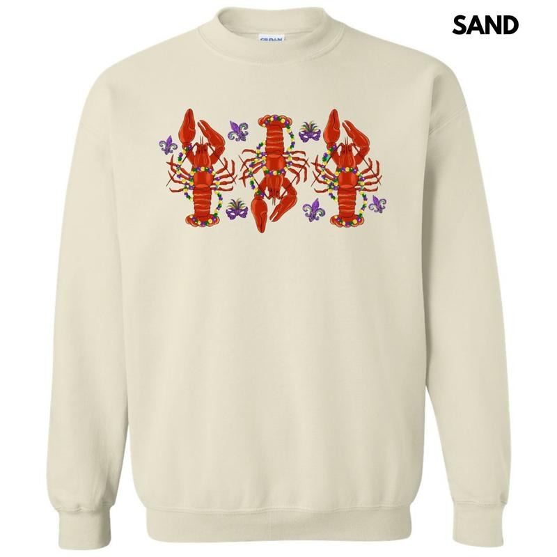Crawfish Mardi Gras Sweatshirt