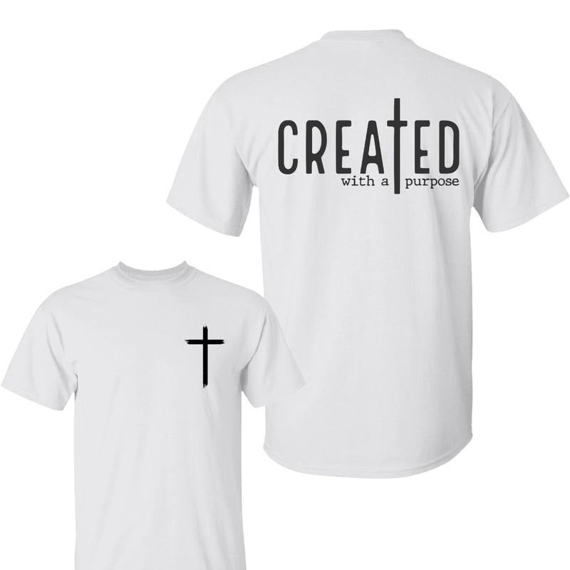 Created With A Purpose Shirt, Faith T-Shirt, Bible Quotes Shirt, Trendy Christian Tee, Unisex Shirt, Gift For Him, Gift For Her