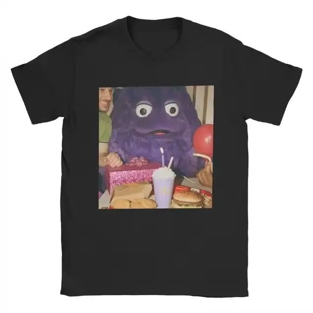 Creepiest Grimace Birthday T-Shirt Featuring Casual Design