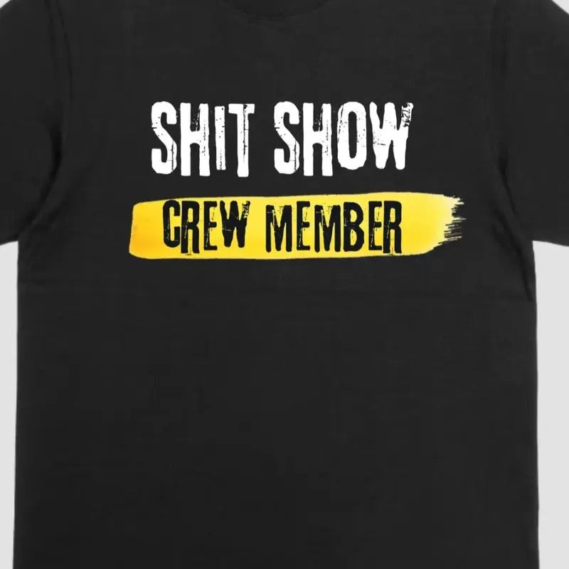 Crew Member Shirt Unisex Cotton Soft Top with Bold Text Design