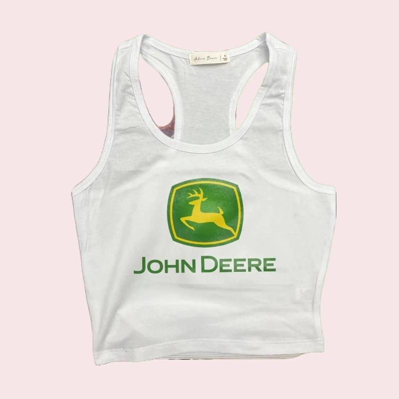 Crop in Style with John Deere, Y2K Shirt, Political Activism Baby Tee, LGBTQ Rights Baby Tee, Free Speech, Feminist Shirt, Gift For Her