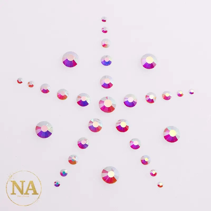 Crystal AB Unfoiled Rhinestone Scoops