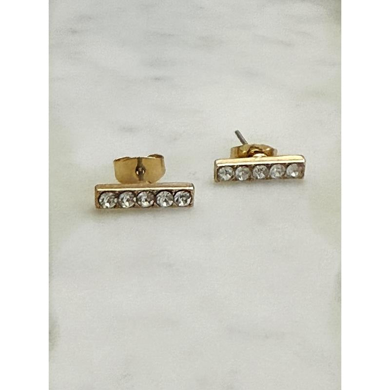 Crystal Bar Earrings