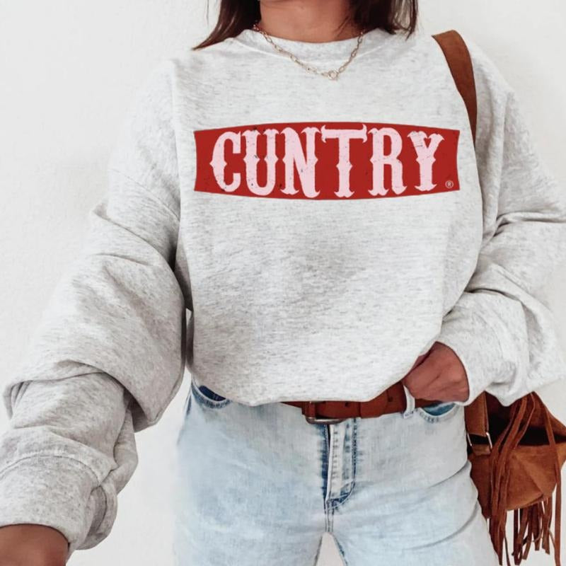 Cuntry sweatshirt, country concert outfits, vintage western graphic tees, western outfits women, women's graphic tees, western clothing, cowgirl outfits stuff, western tops clothes, Music Festival