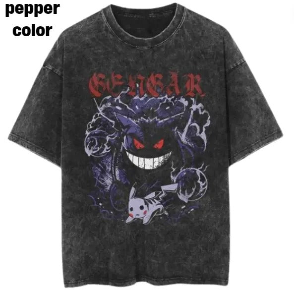 Cursed Gengar Vintage Tee, Gengar T-Shirt, Pokemon Graphic Tees, Unisex Anime Shirt, Sweatshirt Menswear Womenswear Streetwear