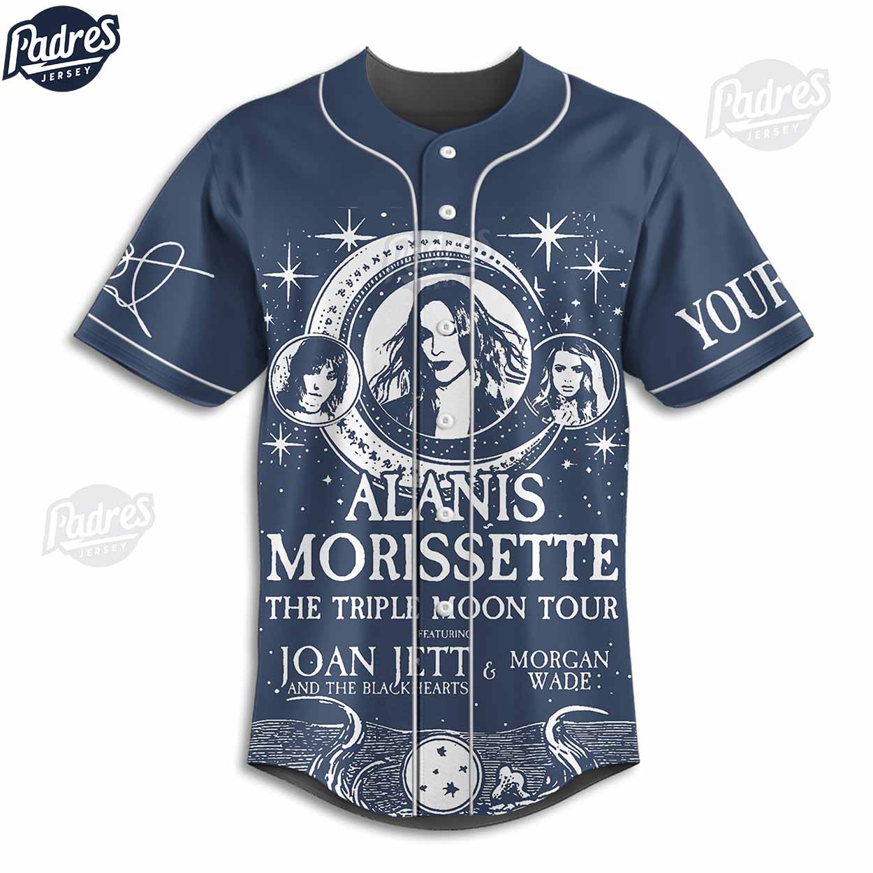 Custom Alanis Morissette Tour 2024 Baseball Jersey - Padres Jersey Oasis: Elevate Your Baseball Style Game