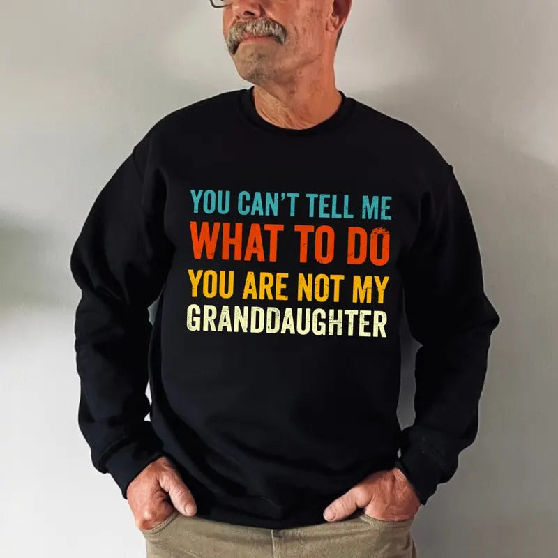 Custom Awesome Like My Daughter Sweatshirt for Dad - Funny Graphic Sweater, Vintage Shirt, funny gift shirt for Grandmother, Grandma, and Grandpa