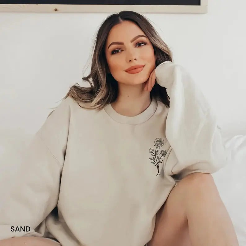 Custom Birth Month Birth Flower Shirt, Custom Mothers Day Gift, Custom Mom Tshirt, Mothers Day Shirt, Custom Flower Shirt, Custom Birth Month Sweatshirt, Birth Flower Sweater, Grandma's Garden, Personalized Mom Gift Grandma Mother's Day Giftstyle{n002}3