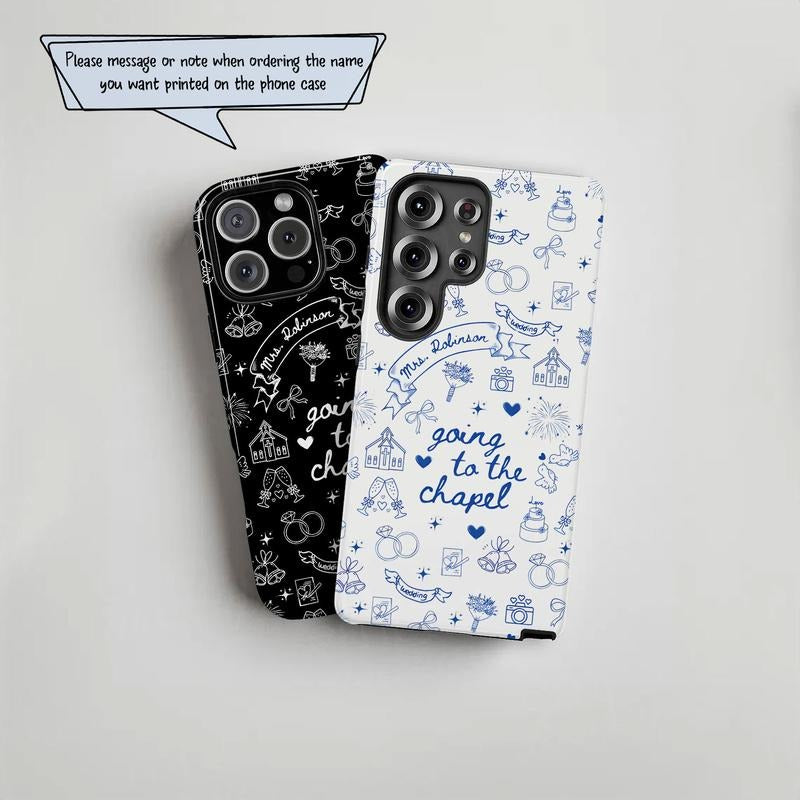 Custom Bride Phone Case, Wedding Phone Case, Going to the Chapel, personalized phone case, Bride to Be iPhone Galaxy