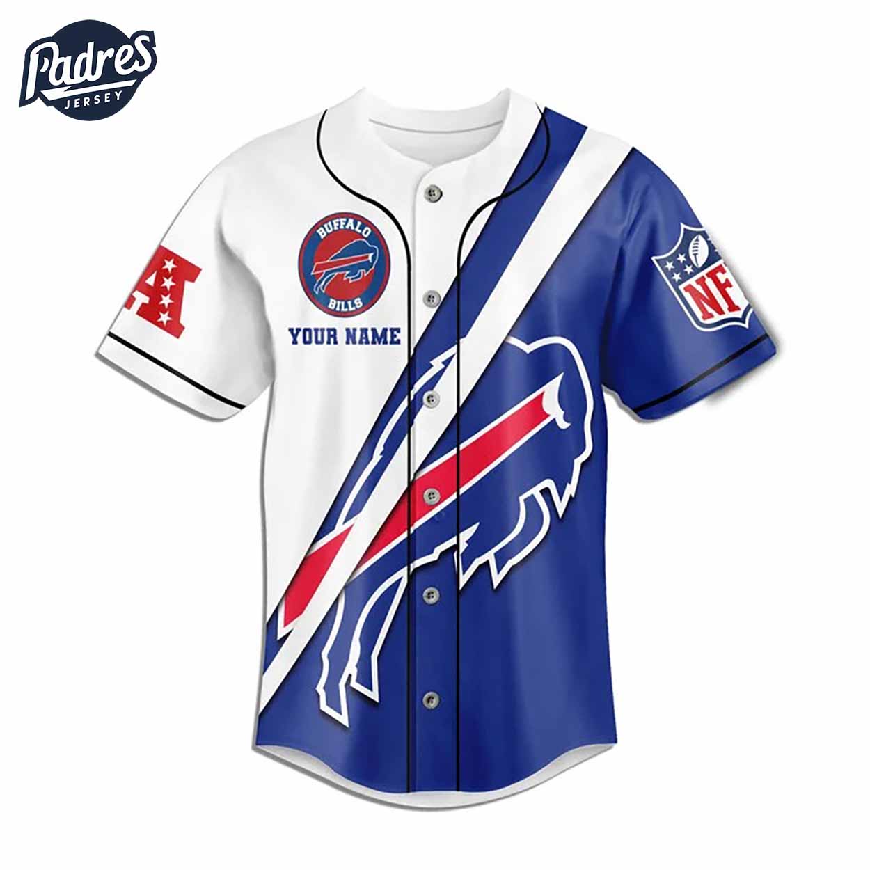 Custom Buffalo Bills Football Mascot Baseball Jersey - Padres Jersey Oasis: Elevate Your Baseball Style Game