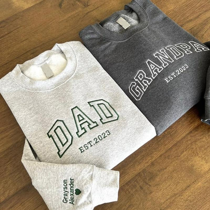 Custom Embroidered Roman Numeral Hoodie, Personalized Date Hoodie, Initial On Sleeve, Couples Gift, Matching Hoodie, Valentines Day, Xmasstyle{n002}2