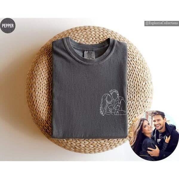 Custom Embroidered Sweatshirt, Name On Sleeve With Heart, Grandpa Shirt With Date, Daddy Est Year Shirt, Gift For New Dad, Father's Day Gift , Global Trending Outfits